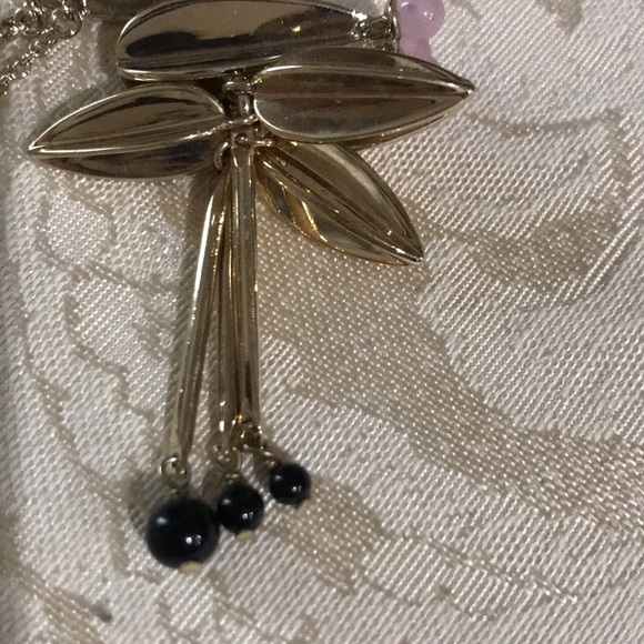 Large Christian Dior Crystal Pink & Black Stone Pendant - Picture 7 of 12